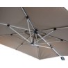 SOMBRILLA PARA JARDÍN DOBLE TECHO CON BASE E ILUMINACIÓN COLOR KHAKI | www.outdoor.mchomes.mx