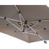 SOMBRILLA PARA JARDÍN DOBLE TECHO CON BASE E ILUMINACIÓN COLOR KHAKI | www.outdoor.mchomes.mx
