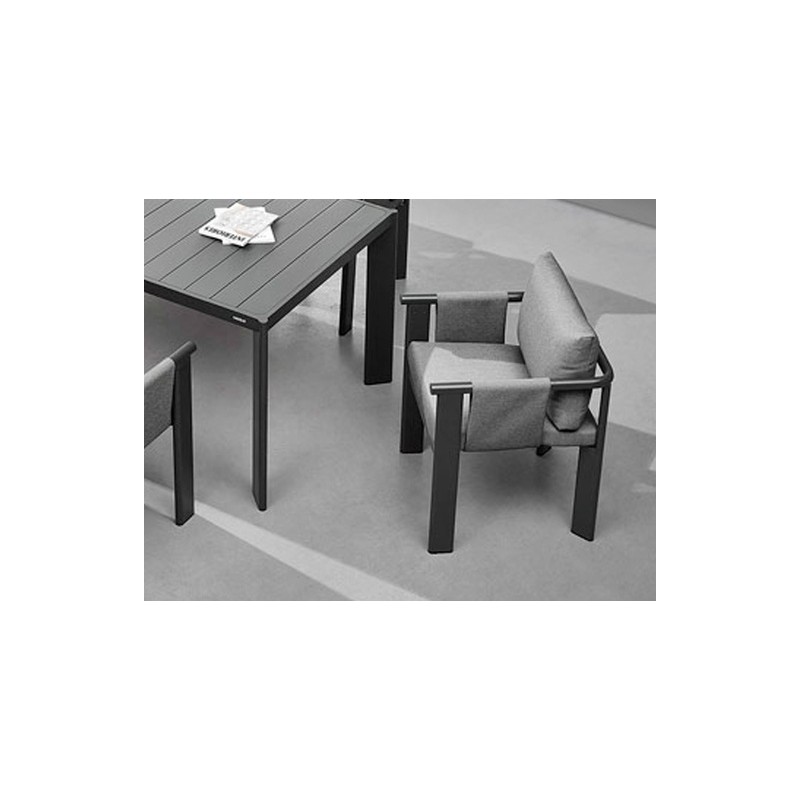 SILLA DE COMEDOR LIGO PARA JARDÍN COLOR NEGRO | www.outdoor.mchomes.mx