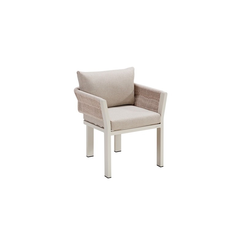 SILLA DE EXTERIOR BORROMEO COLOR BEIGE | www.outdoor.mchomes.mx