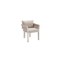 SILLA DE EXTERIOR BORROMEO COLOR BEIGE | www.outdoor.mchomes.mx