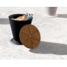 Hielera ICOO negro con tapa de madera Teca | MCHomes